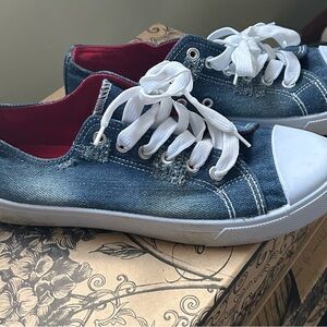 Bobbie Brooks Blue Denim Sneakers with White Details